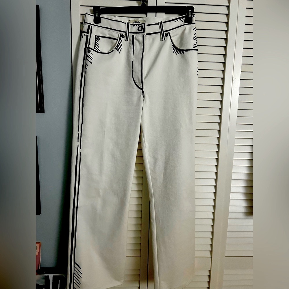 Fendi white jeans